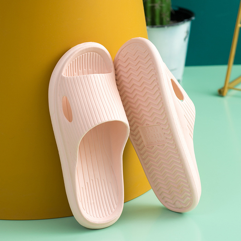 New Household Slippers Women's Summer Indoor Wear Non-Slip Couple Bathroom Bath Soft Bottom Men's Sandals Plastic