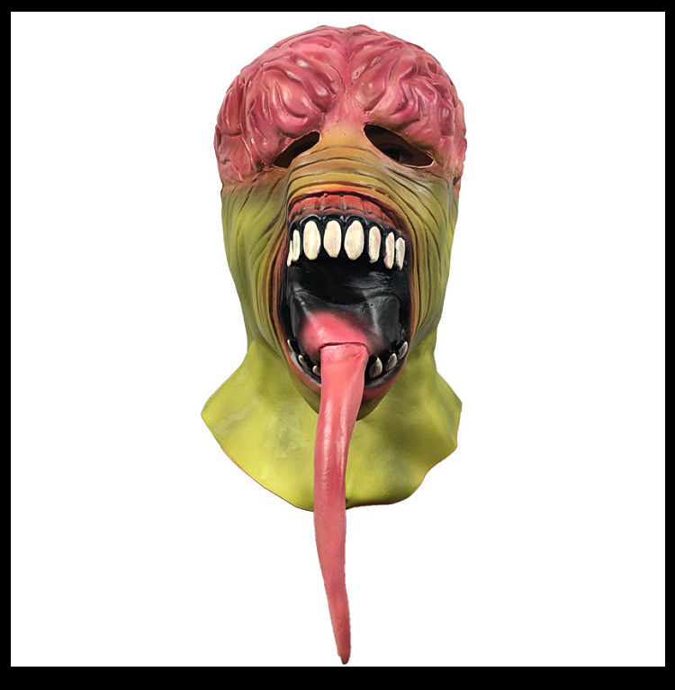 生化危机长舌怪头套面具 化妆舞会恐怖电影头饰 派对恶搞表演道具