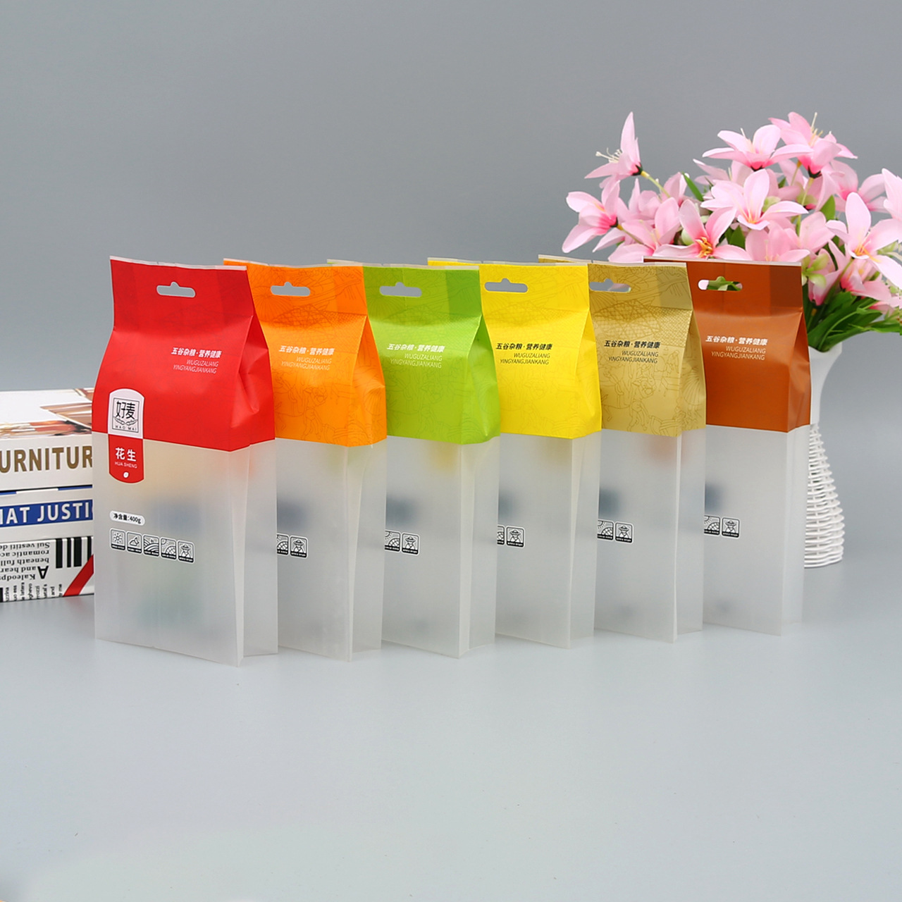 真空袋大米玉米糁包装袋 五谷杂粮塑料食品袋 四边封风琴袋定制