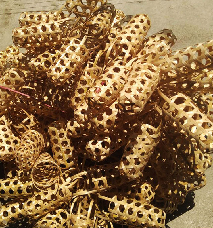 中秋节礼品家居摆件手工竹编小猪笼竹制品点心装饰特色猪笼饼包装