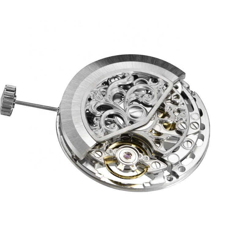 手表机芯改装 手表配件双镂空自动机械机芯日本进口8n24 8n40 oem-阿
