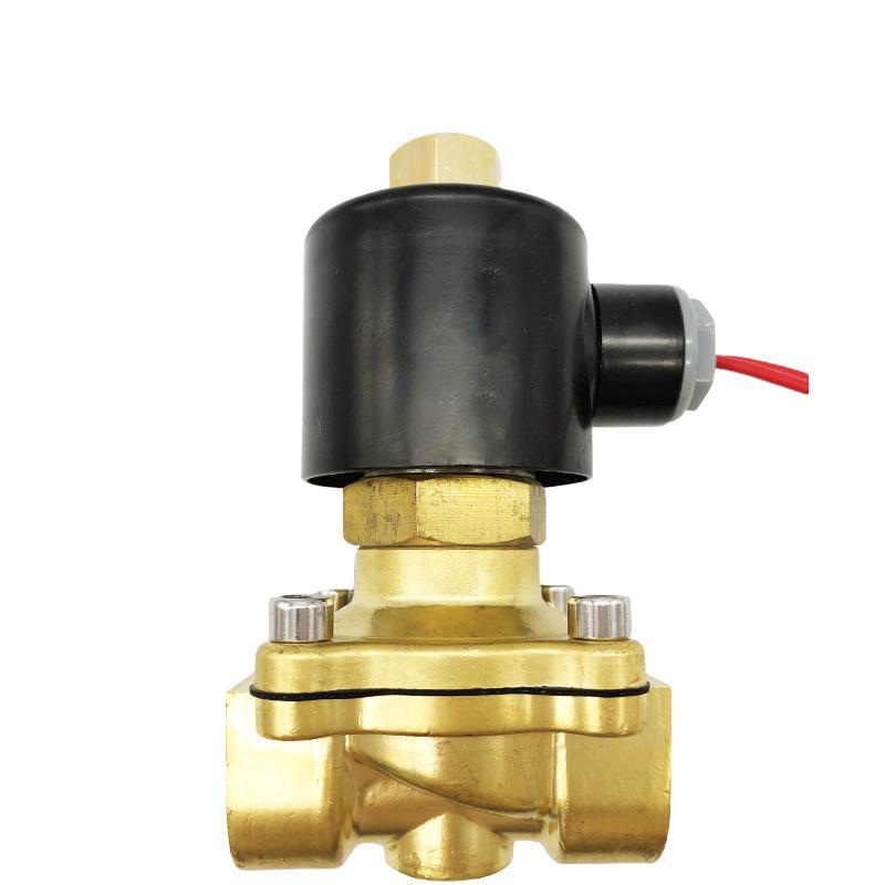 埃美柯黄铜电磁阀开关水阀4分220v50hz常闭常开控制气阀直动式6分