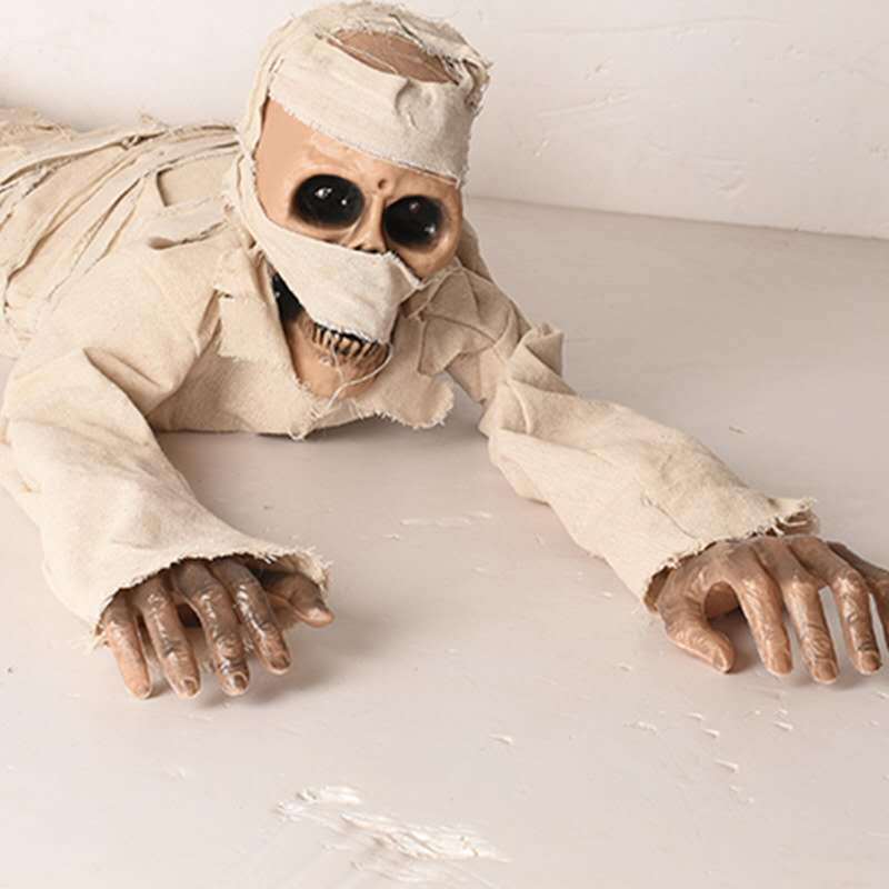 万圣节爬行发光发声恐怖木乃伊酒吧鬼屋密室装饰道具活动氛围摆饰
