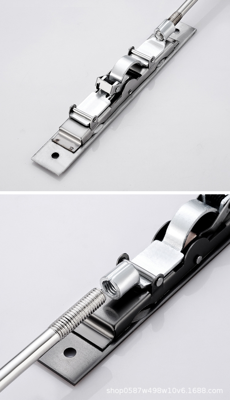 304不锈钢子母门防盗门暗插销上下双门门锁扣老式木门锁天地插销