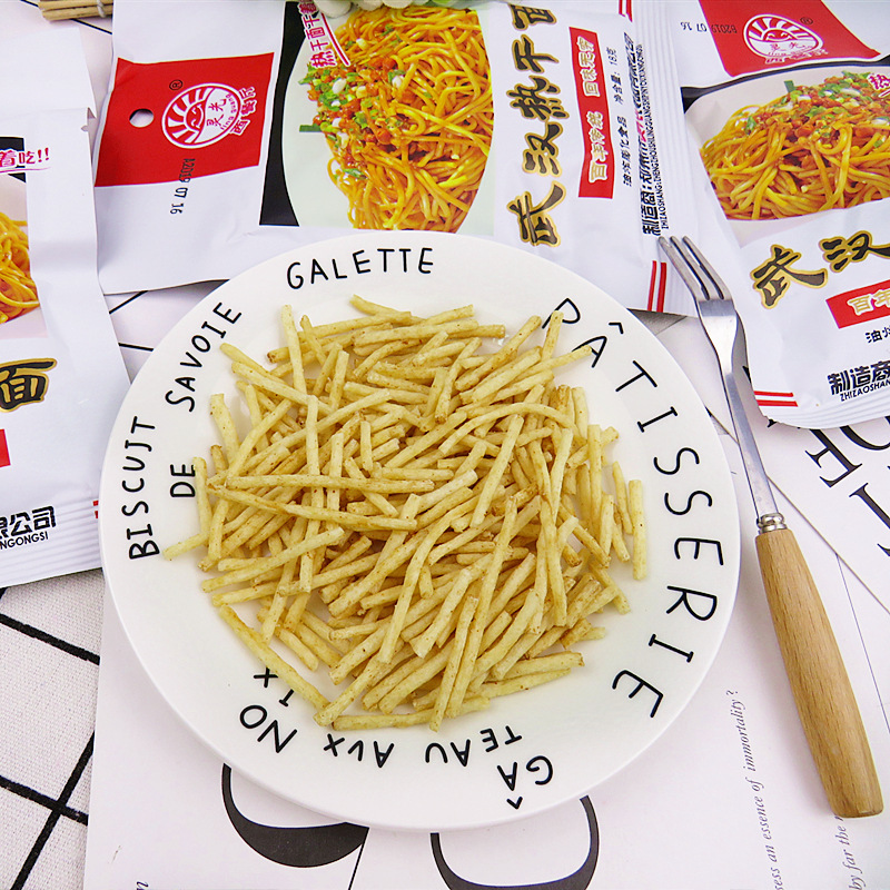 武汉热干面干吃面办公小零食油炸型膨化食品18克*30包 8090后怀旧