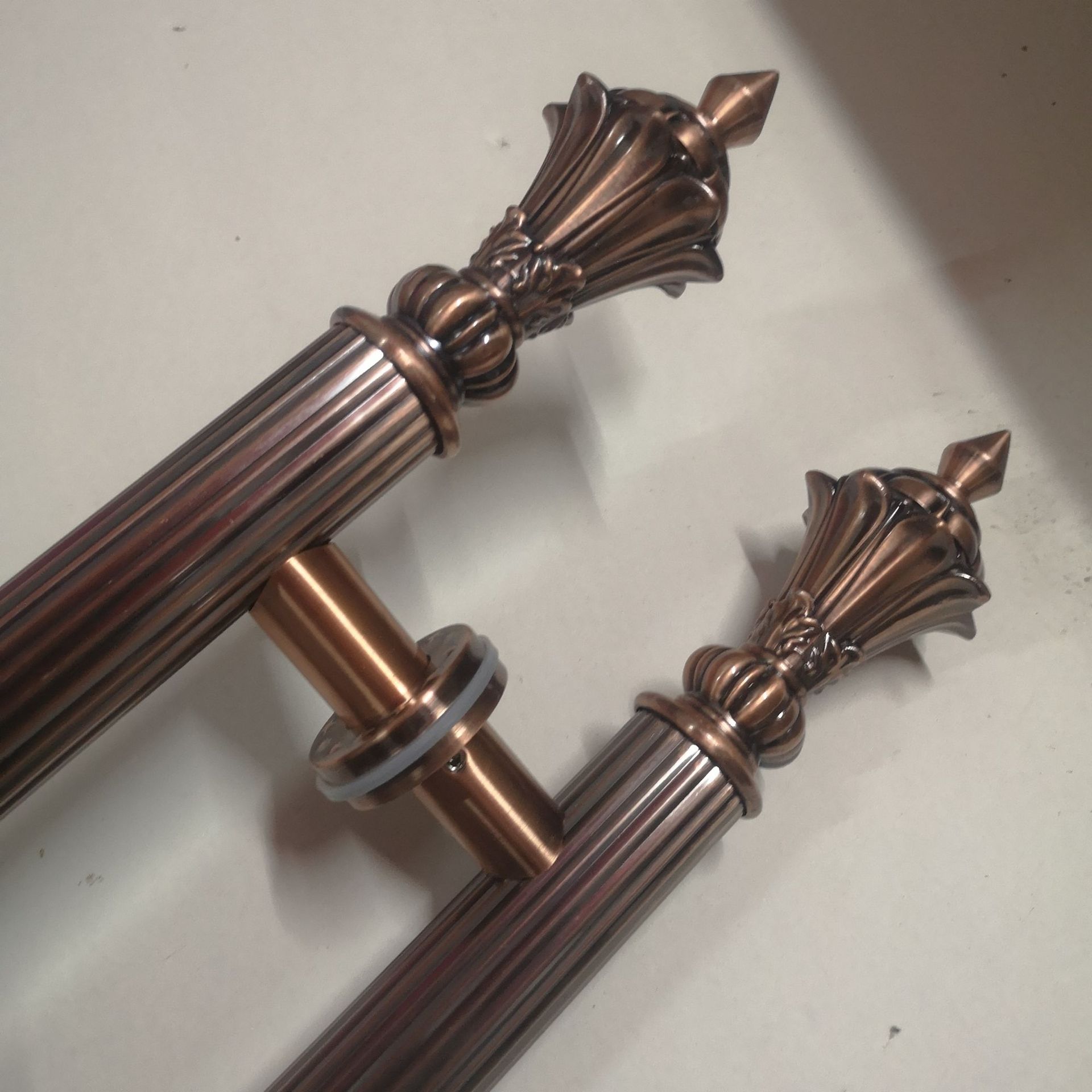 不锈钢玻璃门拉手 工艺花头 拉手 古铜色门把手 大门拉手