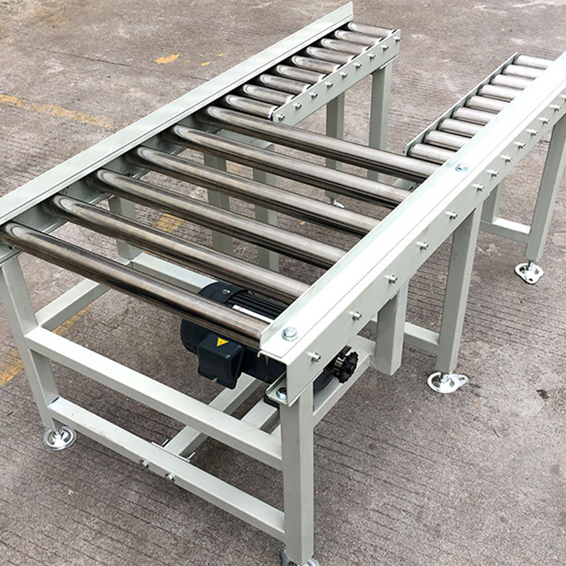 可定制全自动双排滚筒线输送机 物流分拣机 不锈钢双排链轮滚筒线