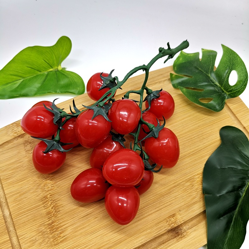 仿真圣女果串塑料假番茄小西红柿模型塑胶假水果蔬菜橱窗摄影装饰