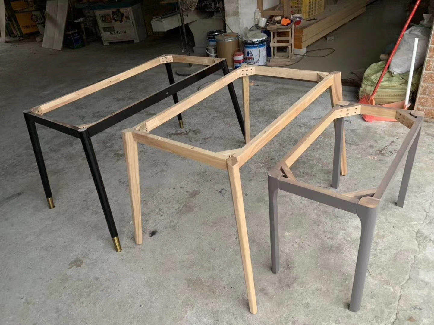 全实木加粗桌子支架餐桌桌腿长方形框架木桌脚桌子腿桌架子家具脚