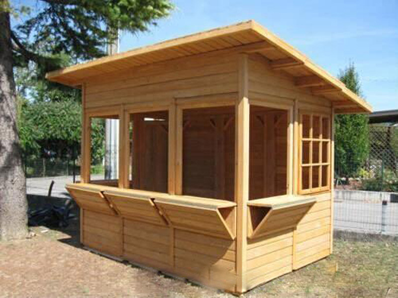 售货亭木屋报价 定做各种防腐木售货亭 景区售票亭实木移动售卖车