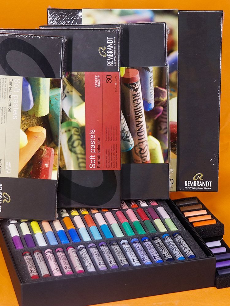 荷兰进口rebrandt伦勃朗色粉笔彩色粉笔彩绘颜料手绘专业画画套装