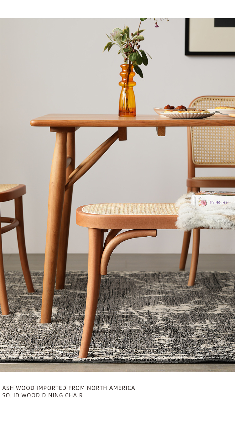 北欧实木樱桃木餐桌小户型餐桌椅组合折叠家用多功能简约饭桌