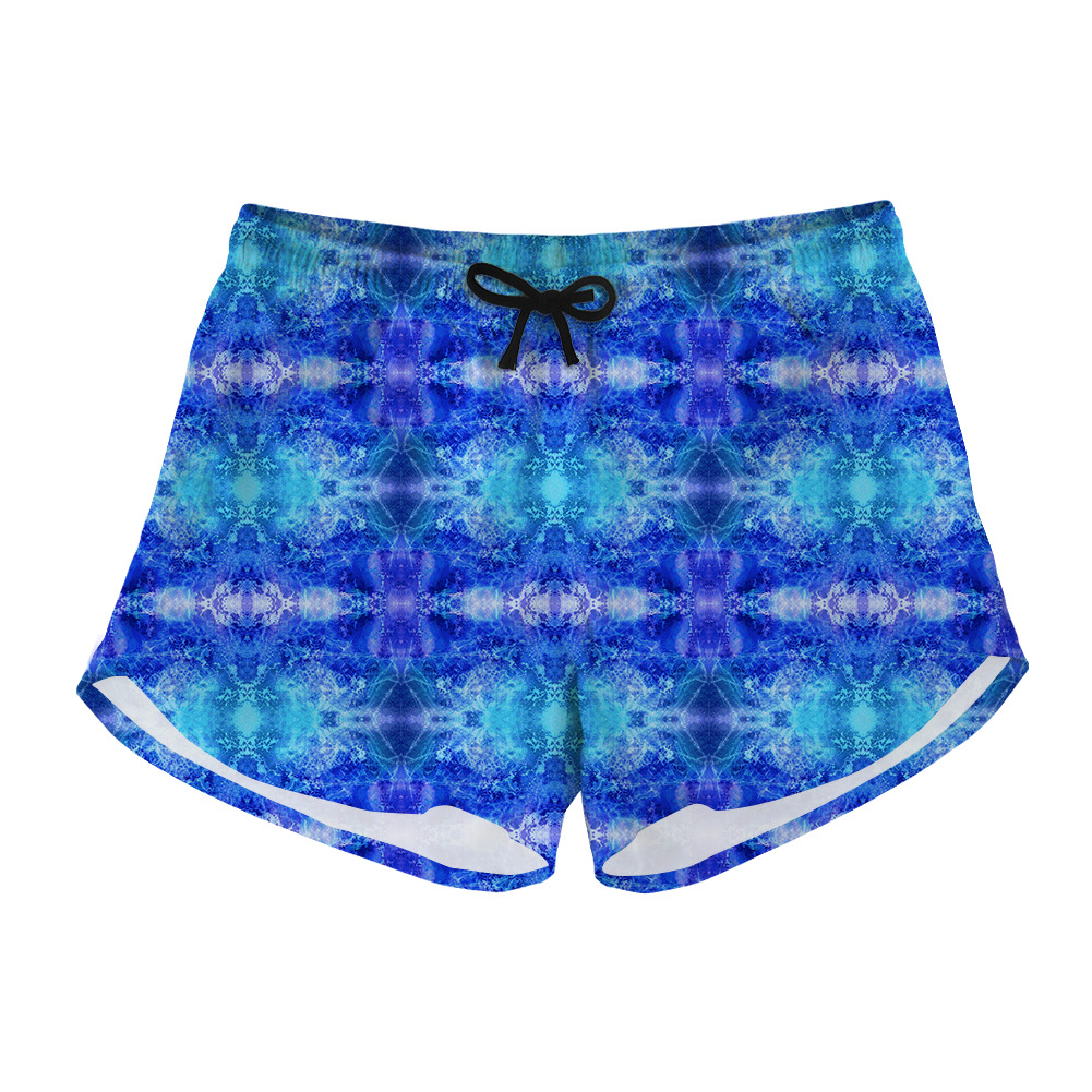 女士沙滩裤速干运动短裤海边度假温泉修身短裤 厂家直销钻石彩图