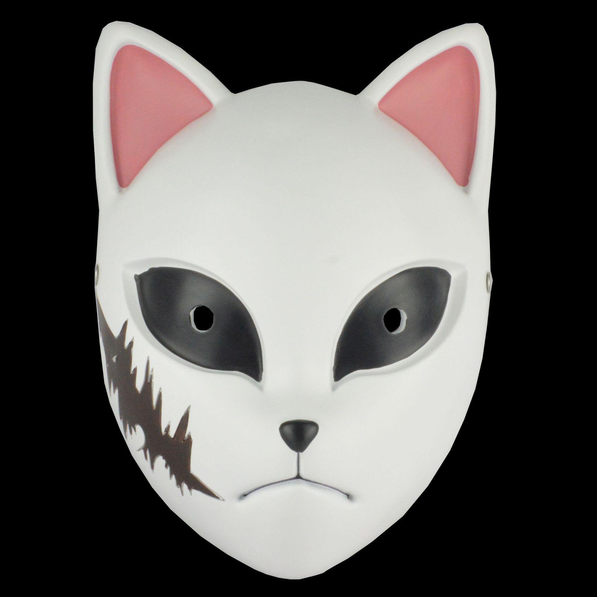 万圣节日本动漫竹苑鬼灭之刃炭治郎锖兔真菰蝴蝶狐狸树脂面具礼品