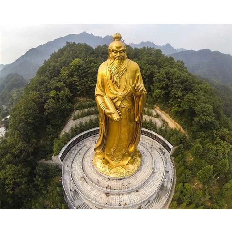 厂家定制铸铜孔子雕像 站姿全身孔子铜像 3米孔子黄铜雕塑现货