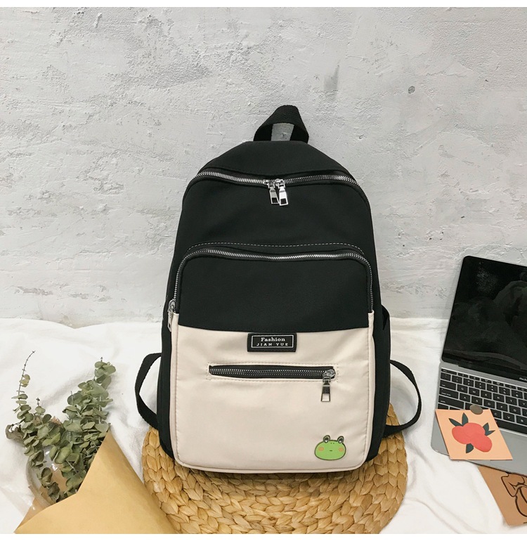 2020书包女韩版原宿ulzzang大高中学生拼色书包女卡哇伊双肩包