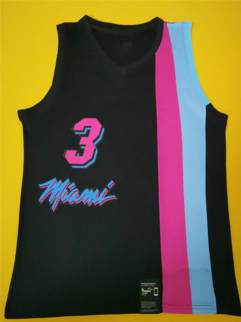 亚马逊货源 nba球衣 heat wade 热火队#3韦德篮球服 支持一件代发