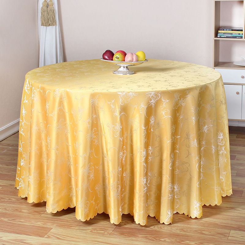 黄色田园家用客厅桌裙印碎花婚宴餐桌布酒店礼堂台布会议室台裙