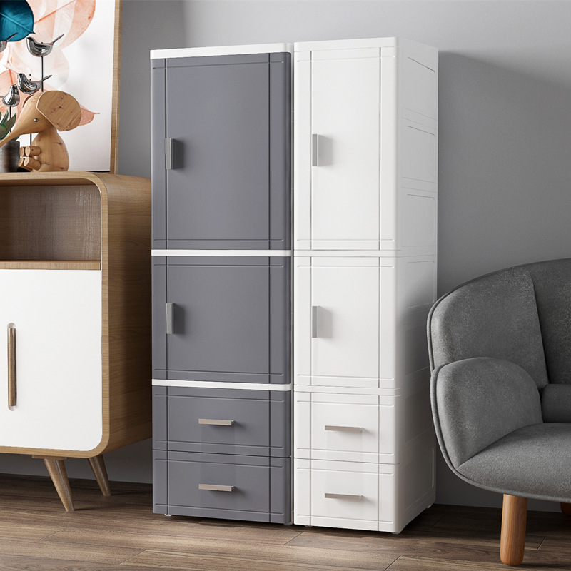 夹缝柜抽屉式塑料窄缝收纳柜厨房储物柜卫生间25cm35cm夹缝置物架