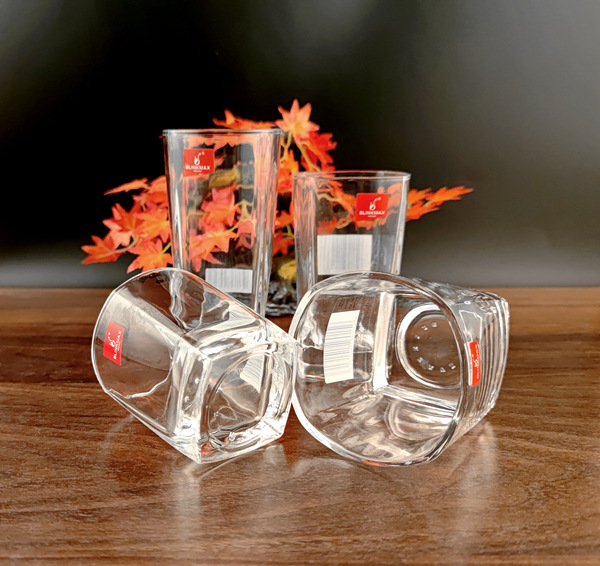 blinkmax丽尊四方玻璃杯饮料牛奶果汁杯家居时尚水杯威士忌啤酒