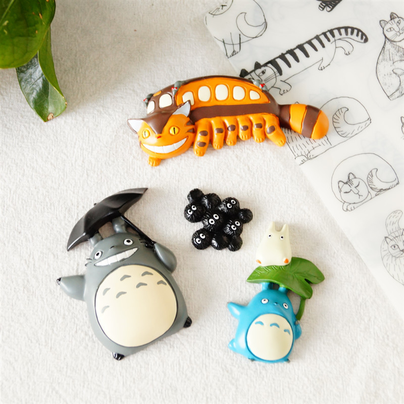 日本动漫龙猫卡通磁性冰箱贴 龙猫巴士灰尘精灵留言贴