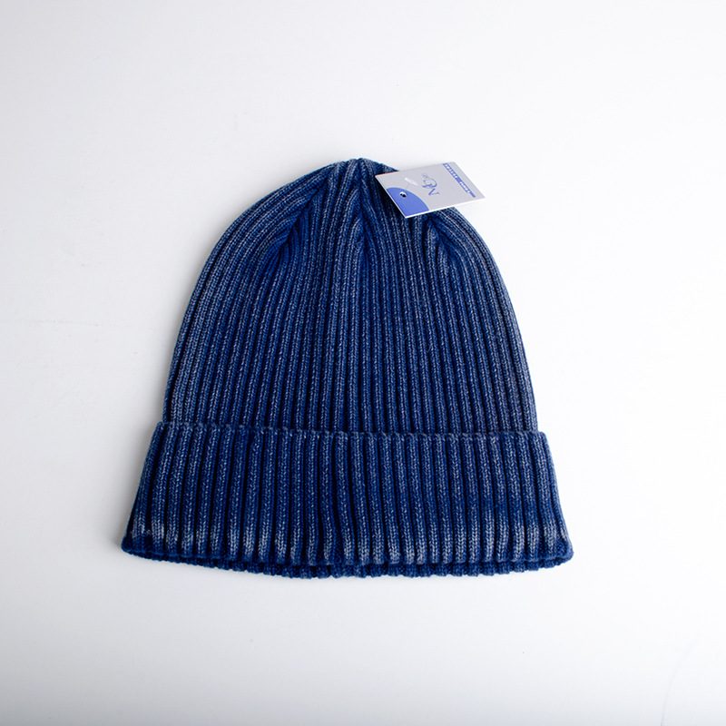 Knitted Hat Cotton Yarn Autumn and Winter New Washed All-Match Fashionmonger New Light Board Fashion Simple Bright Color Meichen Hat Industry