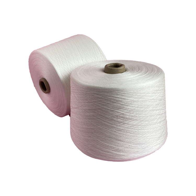 涤纶纱 白色涤棉阻燃纱 短纤涤纶纱织带鞋带化纤纱线