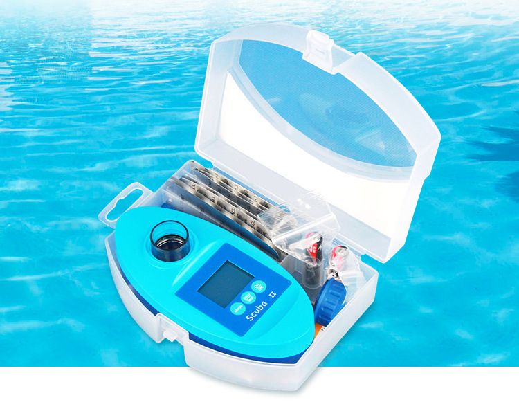 泳池水质检测仪检测盒验水盒罗维邦手持式游泳池ph值余氯酸碱试剂