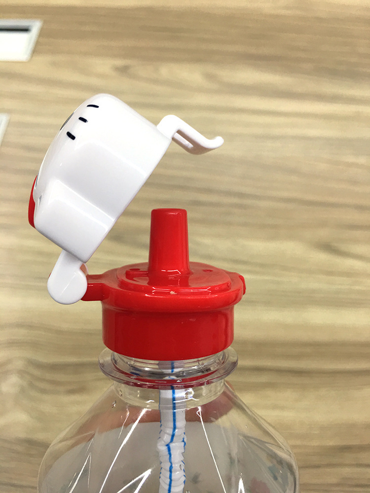 hellokitty饮料瓶口卡通替换盖美乐蒂儿童吸管瓶防口腔软管防呛盖