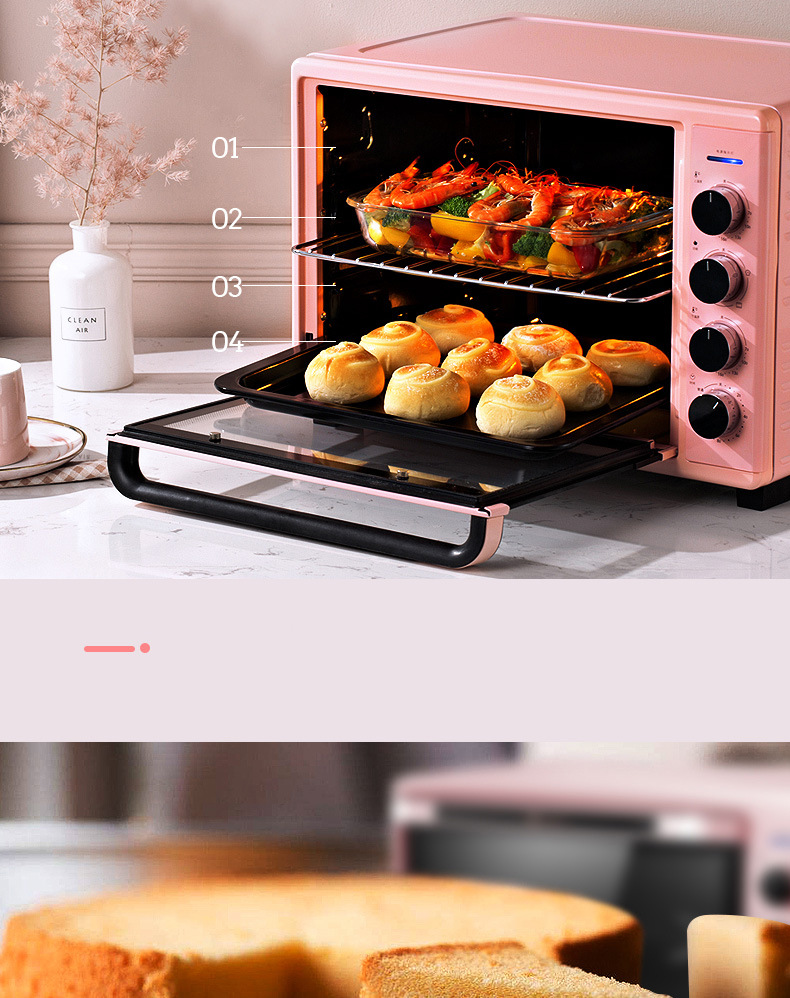 长帝烤箱家用小型搪瓷烤箱全自动多功能烘焙42l大容量蛋糕面包