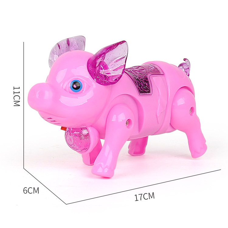 Douyin Online Influencer Rope Pig Toy New Chin with Light Walking Light Music Special Link for Generation