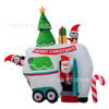 跨境圣誕節裝飾品圣誕老人企鵝汽車火車飛機姜餅屋充氣模庭院布置