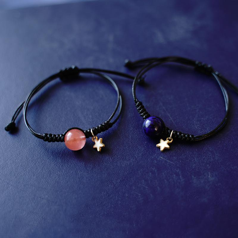 十二星座幸运石手链男女学生情侣手环送朋友礼物饰品