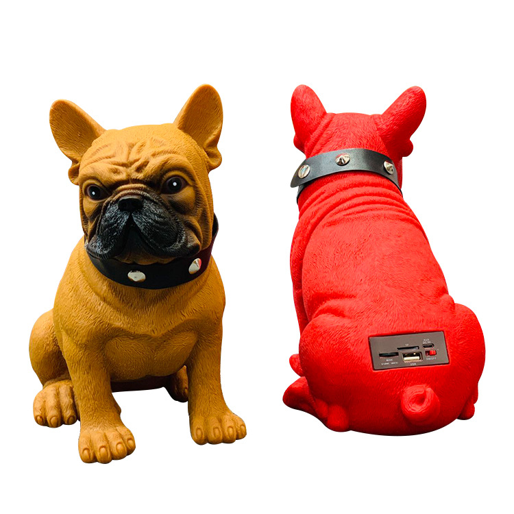 New CH-208 Bluetooth Speaker Bulldog Full Body Dog Wireless Cartoon Creative Gift FM Card Subwoofer