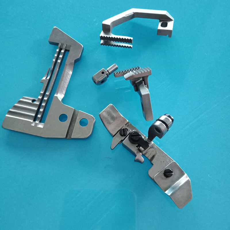 拷边机锁边机737三线密拷针位 包缝机三线细边针板压脚牙齿