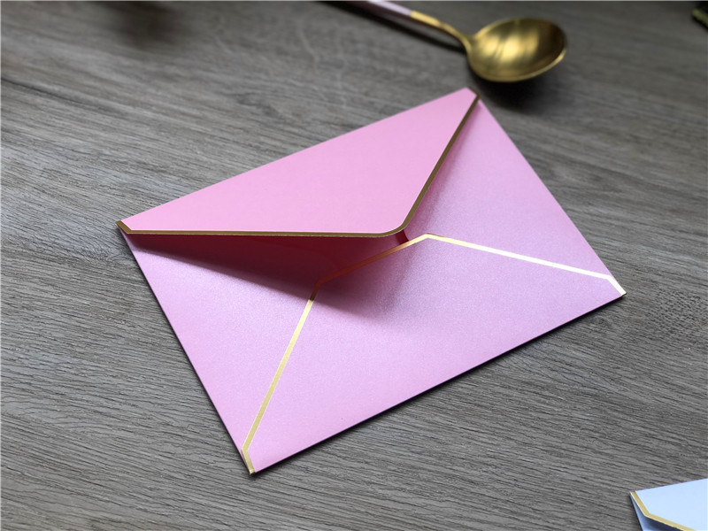 250克烫金边珠光纸长方形信封13*19c请柬通用信封 能定制logo文字