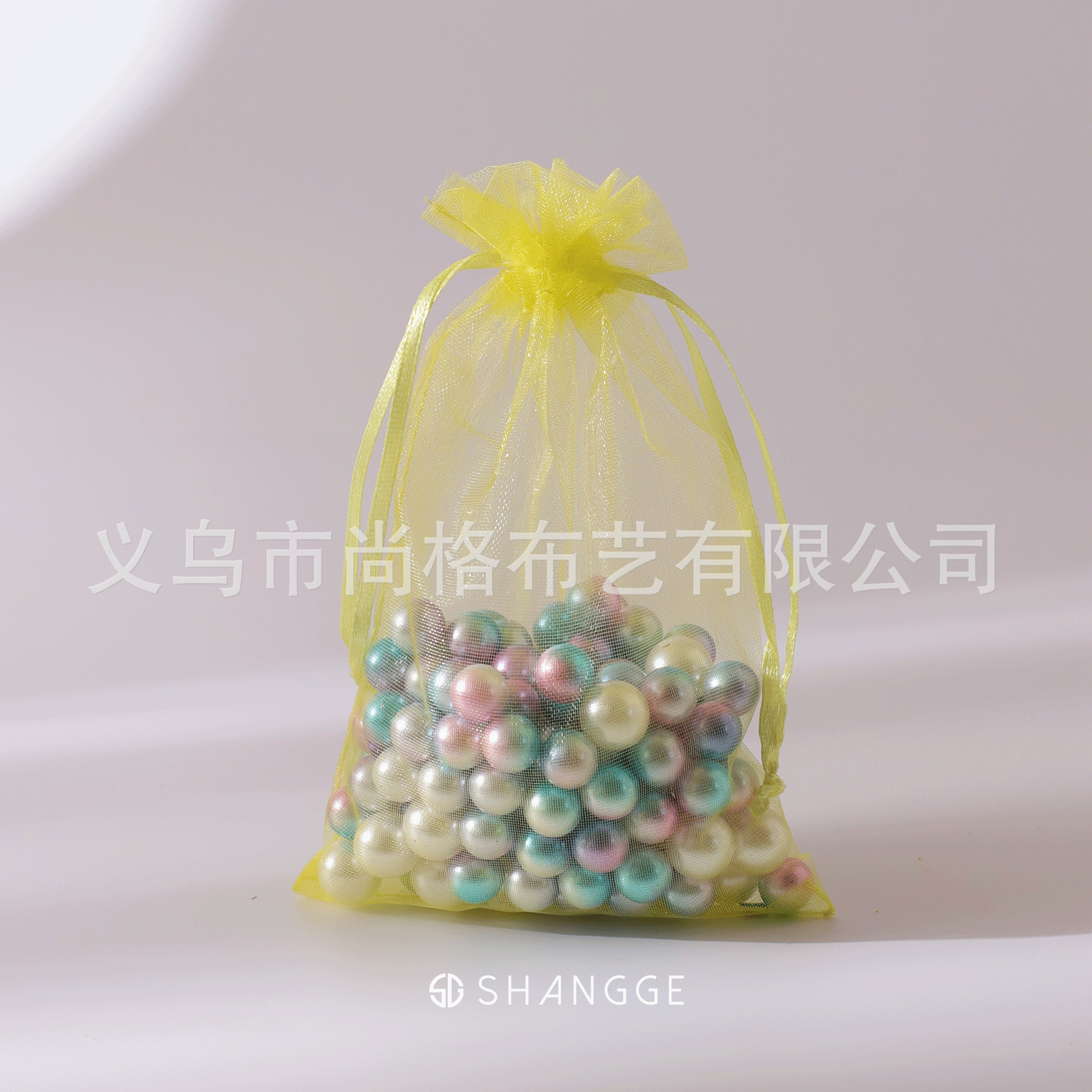 Yiwu Army Green Drawstring Organza Bag Wedding Candy Bag Solid Color Gift Bag Drawstring Mesh Bag Foreign Trade Order