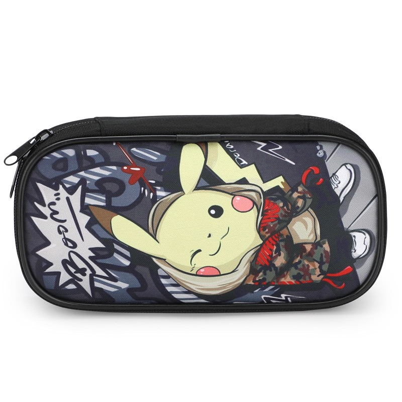 一件代发皮卡丘笔袋男宠物小精灵大容量小学生文具铅笔盒网红创意