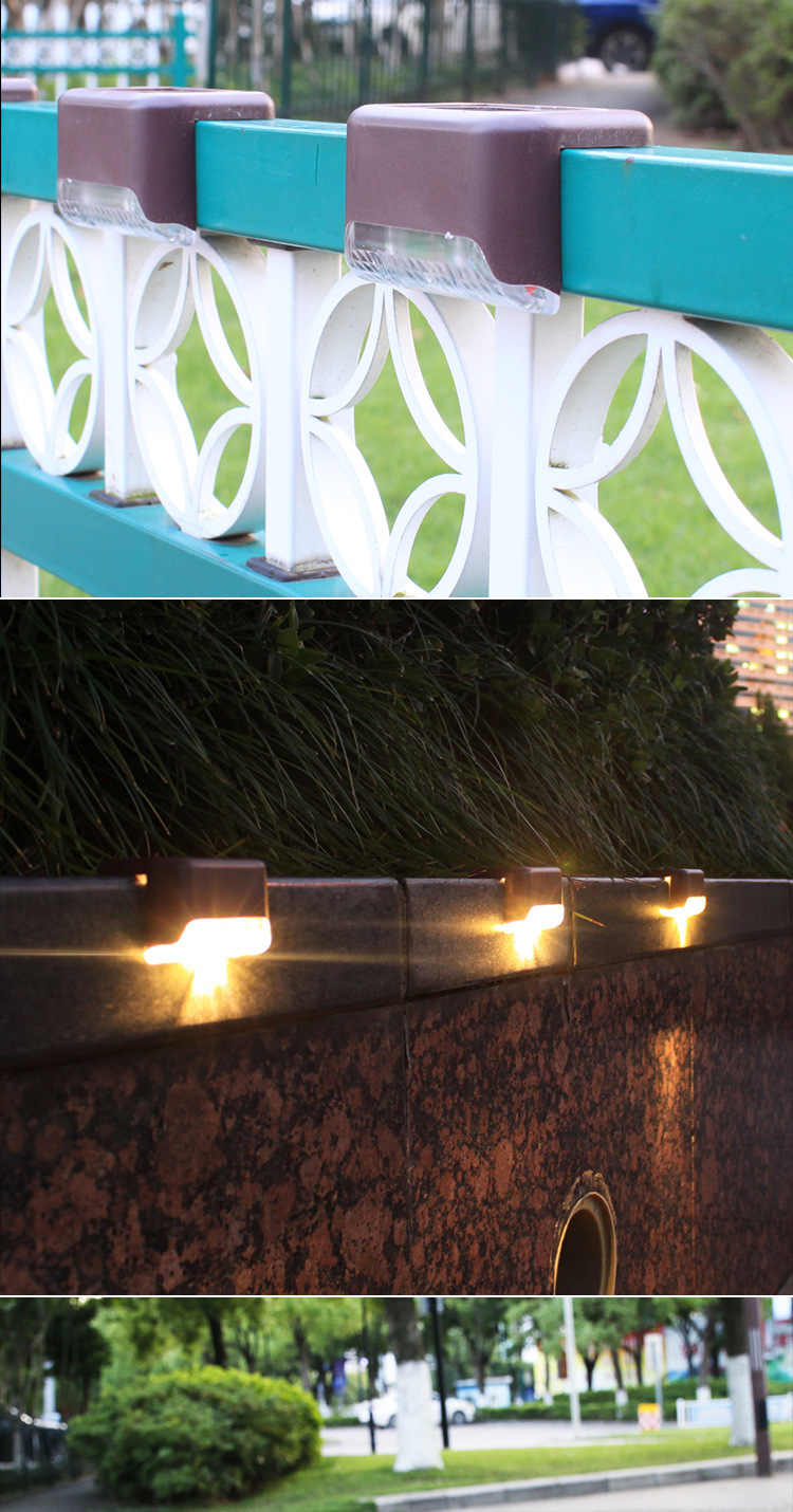 热销太阳能灯1led壁灯户外花园围墙灯篱笆灯景观庭院太阳能楼梯灯