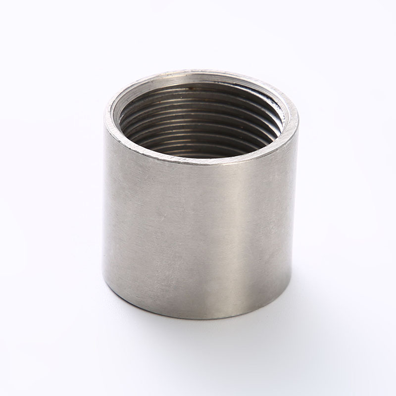 304不锈钢光面接头管内丝管箍抛光管古镜面圆内丝外接内螺纹管