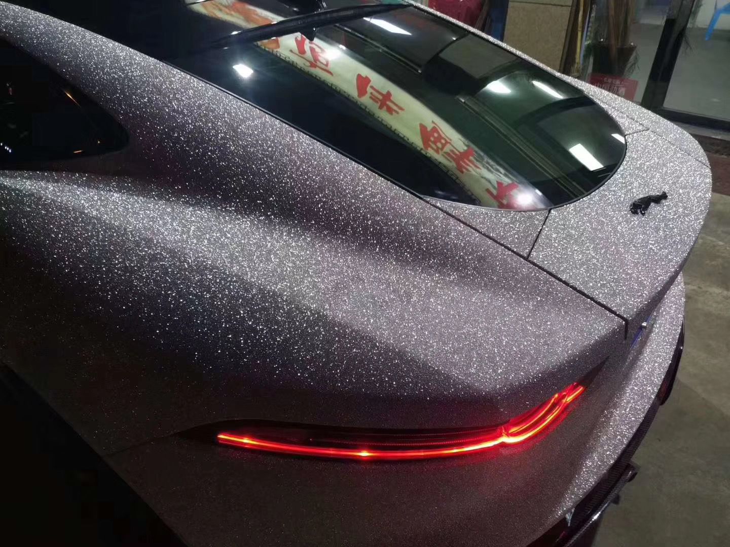 汽车哑面磨砂爆闪银车身膜 手机贴膜磨砂闪点银贴膜