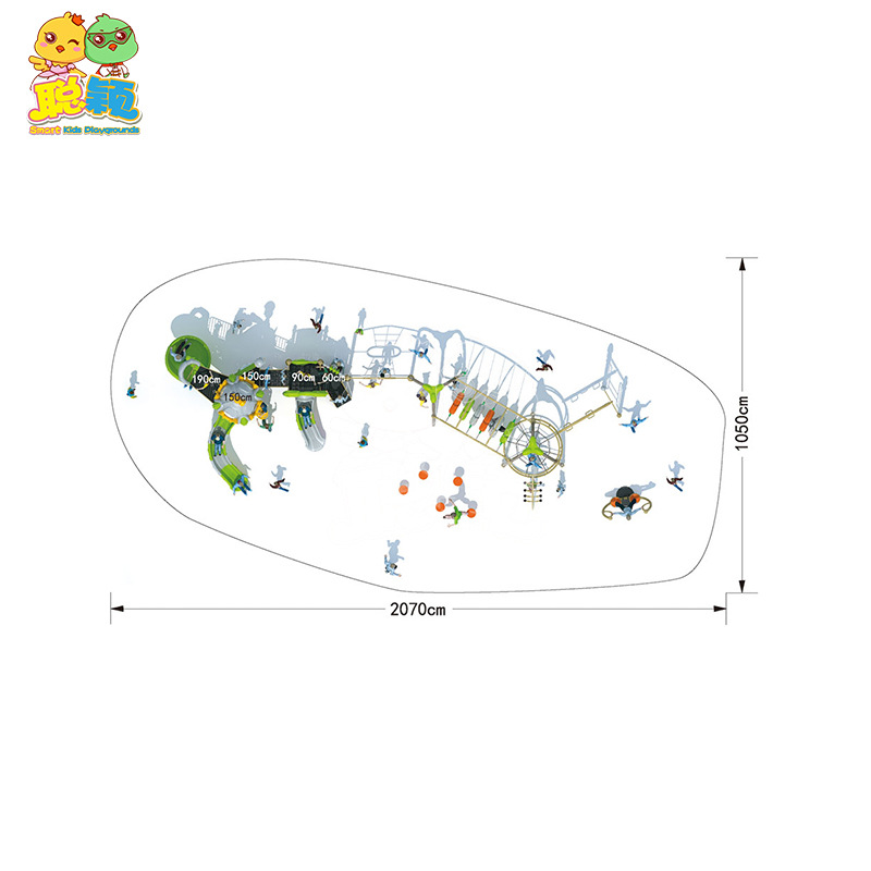 供应大型工程塑料滑梯 小区大型户外儿童玩具游乐设施 组合滑滑梯