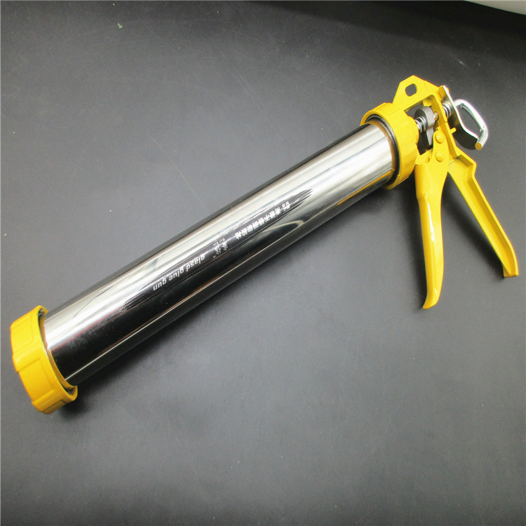 批发不锈钢手动结构胶枪 加厚型玻璃软胶枪 压胶枪 不锈钢硅胶枪