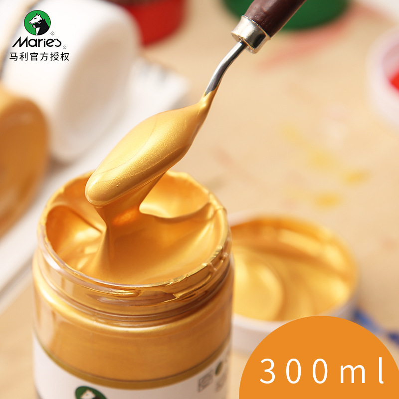 马利a1300丙烯颜料300ml 初学者美术手绘diy广告色墙绘练习材料
