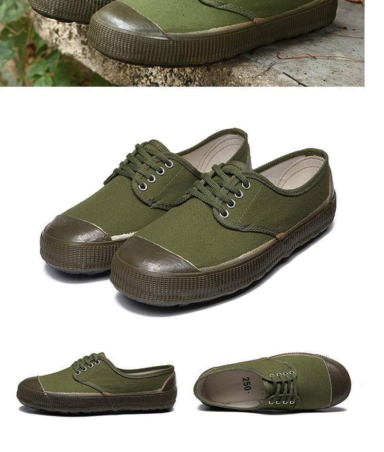 化尼3537码解放鞋男高帮工地耐磨劳动迷彩帆布鞋劳保工作鞋军胶鞋