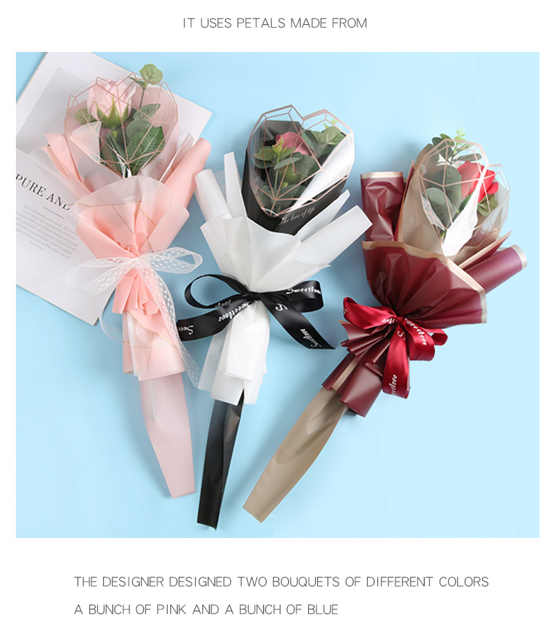 创意学生礼物送老师单支玫瑰香皂花礼品ins玫瑰花教师节情人节