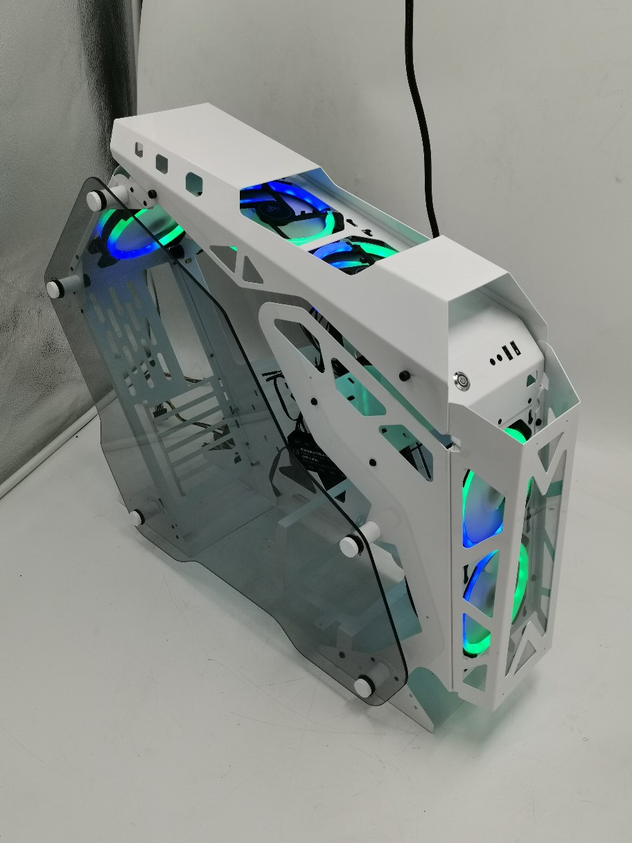 游戏机箱电竞风冷机箱台式电脑主机箱全透光网咖中咖异形atx机箱