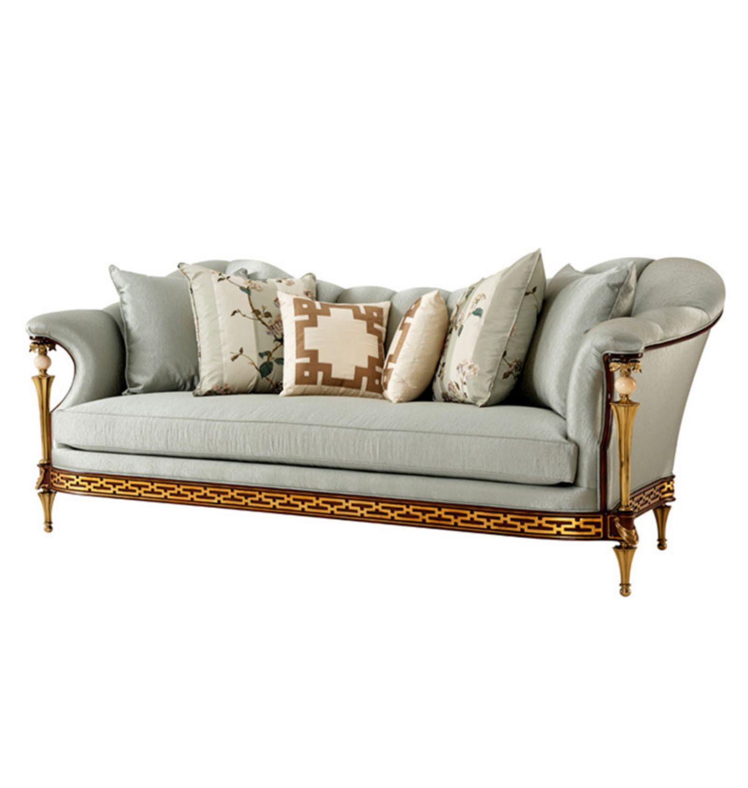 亚历山大四人沙发别墅大宅会所奢华三人沙发英式欧式古典三人沙发