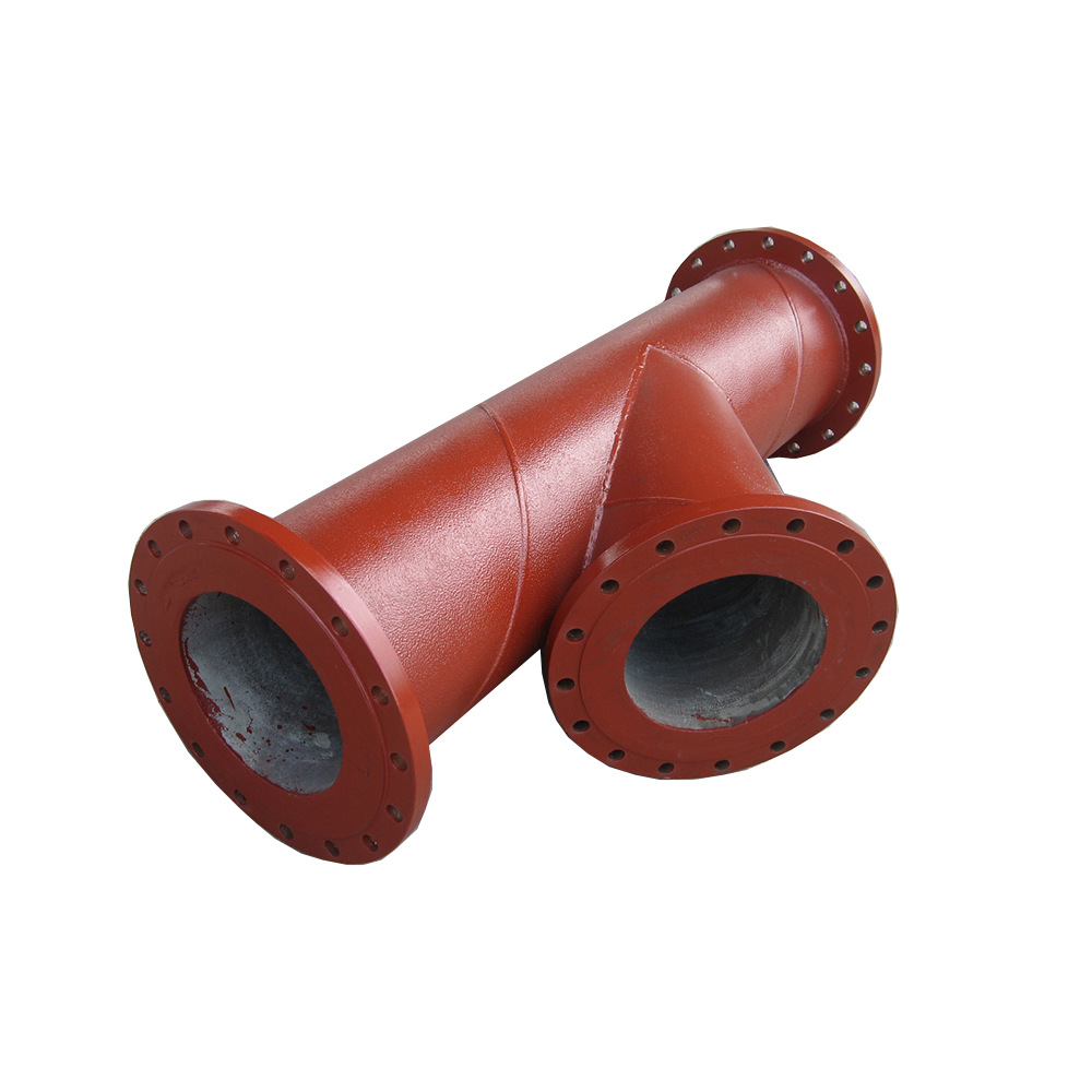 带背盖耐磨弯头耐磨三通源头生产厂家设计加工耐磨铸石陶瓷弯头