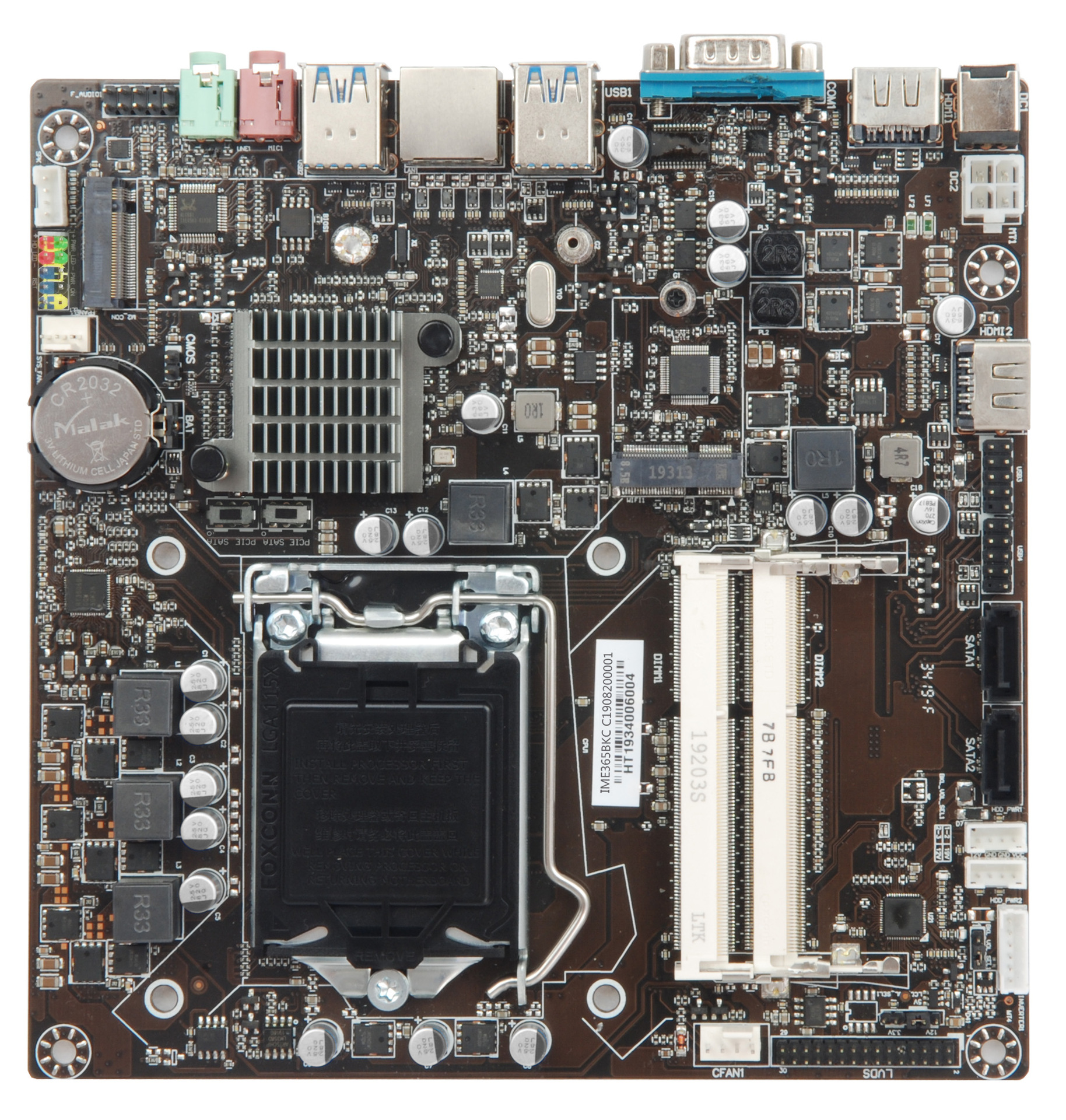 ime365bkc mini-itx一体机主板lga1151 双hdmi双内存 仅方案展示